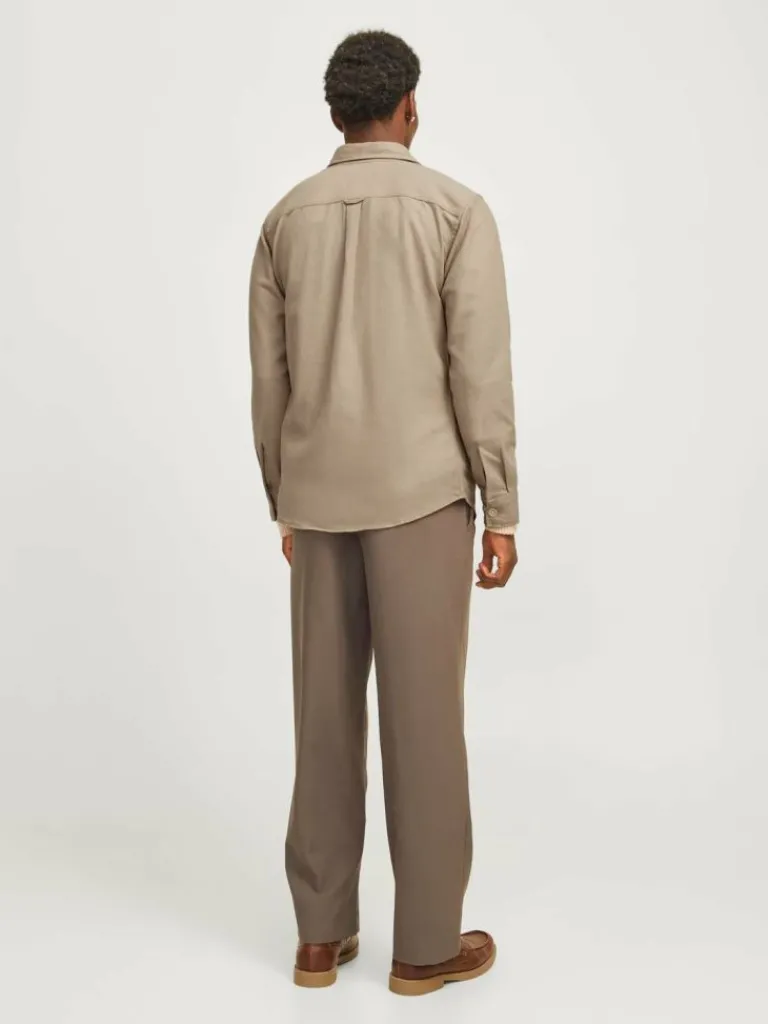 Jack & Jones Päällysvaatteet | Kauluspaidat-Comfort Fit Paitatakki Beige