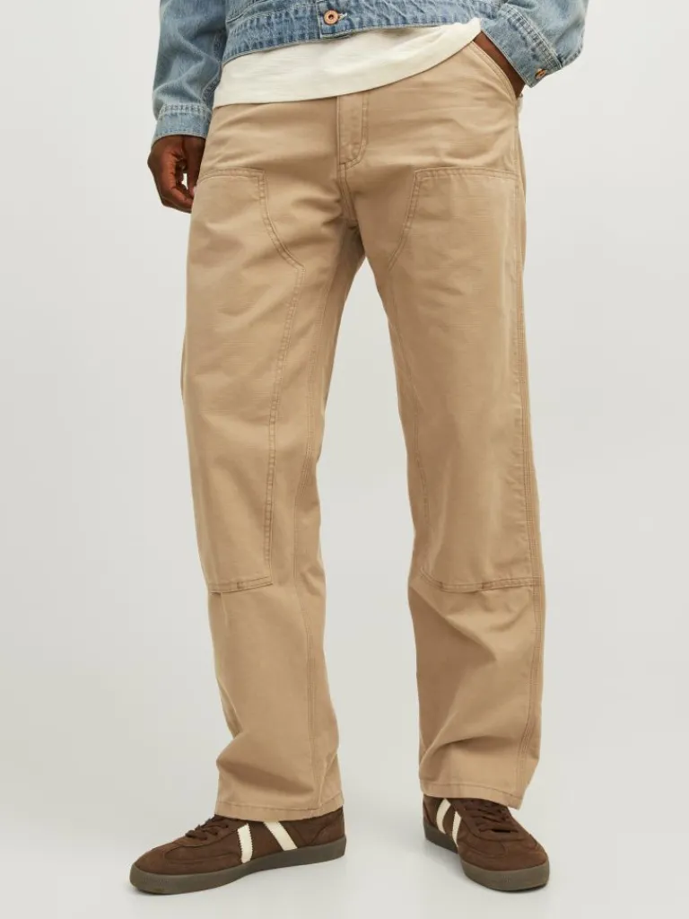 Jack & Jones Housut-Loose Fit Työhousut Beige