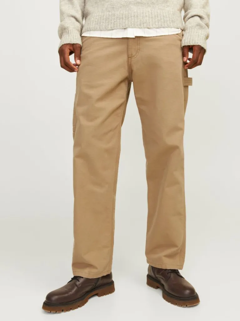 Jack & Jones Housut-Wide Leg Fit Työhousut Beige